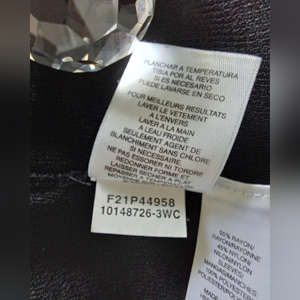 Jones New York Black Beaded Flutter Sleeve Top - Picture 10 of 10